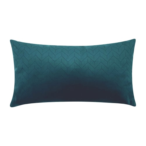 Lumbar Pillow, 100% Polyester Fill, Gen Velvet, Zipper, 12x22, Teal